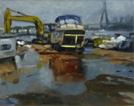 "Boatyard in the Rain" Sydney